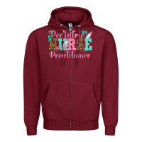 Burgundy Pediatric Nurse Practitioner Zipper Hoodie - texasbilliewilder