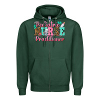 Sports Green Pediatric Nurse Practitioner Zipper Hoodie - texasbilliewilder