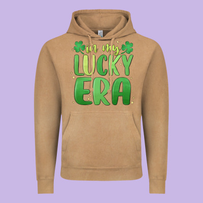 In My Lucky Era St. Patrick's Day Vintage Hoodie Designed By Maliassmallbusiness