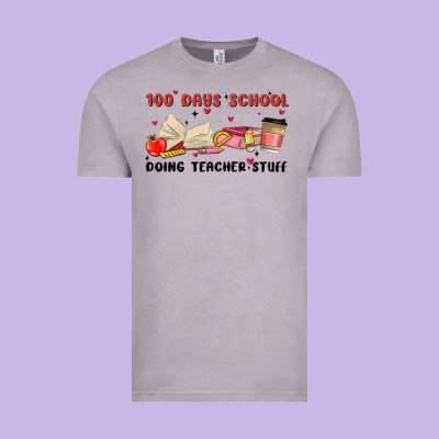 100 Days School Vintage Tee Designed By Maliassmallbusiness