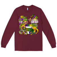 Mardi Gras Coffee Cups Long Sleeve Tee | Teevron