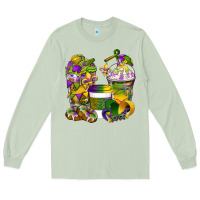 Matcha Mardi Gras Coffee Cups Long Sleeve Tee - BundleAndBundleShop