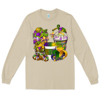 Mushroom Mardi Gras Coffee Cups Long Sleeve Tee - BundleAndBundleShop