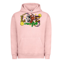 Pigment Salmon mardi gras love crawfish Urban Hoodie - FaDigitalArtStudio