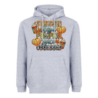 Heather Grey stressed blessed pumpkin spice obsessed Heavyweight Hoodie - CowGirlArtShop