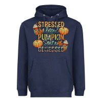 Navy stressed blessed pumpkin spice obsessed Heavyweight Hoodie - CowGirlArtShop