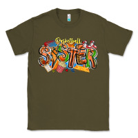 Army Green basketball sister Classic Tee - CowhideDigitalArt