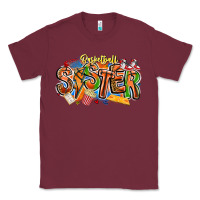 Burgundy basketball sister Classic Tee - CowhideDigitalArt