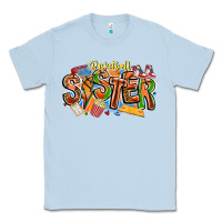 Dusty Blue basketball sister Classic Tee - CowhideDigitalArt
