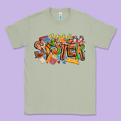 Basketball Sister Classic Tee Designed By Cowhidedigitalart