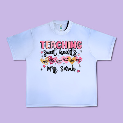 Teaching Sweet Hearts Urban Heavy Tee Designed By Maliassmallbusiness