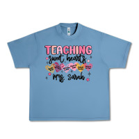 Pebble Blue teaching sweet hearts Urban Heavy Tee - MaliasSmallBusiness