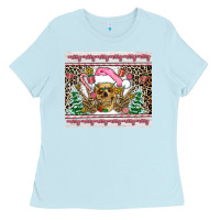 Baby Blue pink skeleton  christmas Ladies Tee - AdoDesignShop