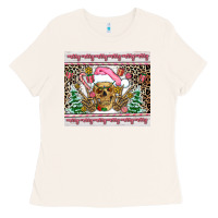 Bone pink skeleton  christmas Ladies Tee - AdoDesignShop