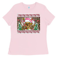 Bubblegum Pink pink skeleton  christmas Ladies Tee - AdoDesignShop