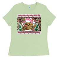 Matcha pink skeleton  christmas Ladies Tee - AdoDesignShop