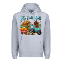 Heather Grey its fall yall Premium Hoodie - CowGirlArtShop