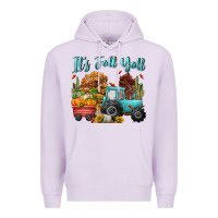 Lilac its fall yall Premium Hoodie - CowGirlArtShop