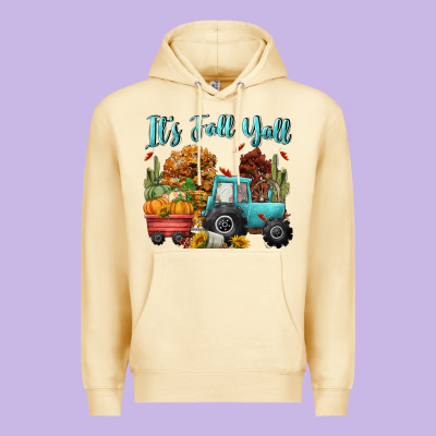 Its Fall Yall Premium Hoodie Designed By Cowgirlartshop