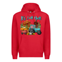 Red its fall yall Premium Hoodie - CowGirlArtShop