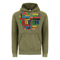 Vintage Olive autism heart Vintage Hoodie - MaliasSmallBusiness