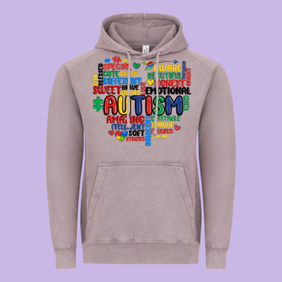 Autism Heart Vintage Hoodie Designed By Maliassmallbusiness