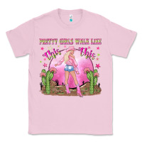 Bubblegum Pink pretty girls walk like this this Classic Tee - NancyCooperArtShop