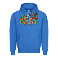 True Royal Basketball coffee cups Zipper Hoodie - NancyCooperArtShop