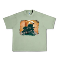 Oil Green wilderness leopard Urban Heavy Tee - MaliasSmallBusiness