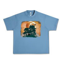 Pebble Blue wilderness leopard Urban Heavy Tee - MaliasSmallBusiness