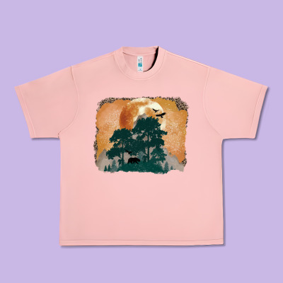 Wilderness Leopard Urban Heavy Tee Designed By Maliassmallbusiness