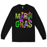 Black Western Mardi Gras Long Sleeve Tee - BundleAndBundleShop
