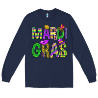 Navy Western Mardi Gras Long Sleeve Tee - BundleAndBundleShop