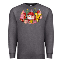 Charcoal Heather joy snowman Premium Sweatshirt - CowGirlArtShop