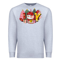 Heather Grey joy snowman Premium Sweatshirt - CowGirlArtShop