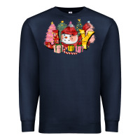 Navy joy snowman Premium Sweatshirt - CowGirlArtShop