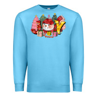 Ocean Blue joy snowman Premium Sweatshirt - CowGirlArtShop