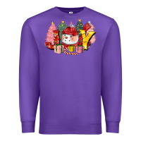 Purple joy snowman Premium Sweatshirt - CowGirlArtShop