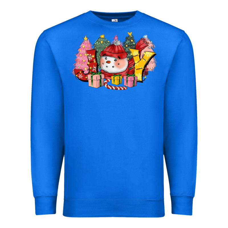 Joy Snowman Premium Sweatshirt by CowGirlArtShop | Teevron