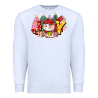 White joy snowman Premium Sweatshirt - CowGirlArtShop