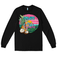 Black somewhere on a beach Long Sleeve Tee - JahusDesignShop