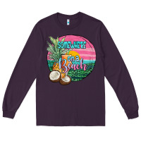 Plum somewhere on a beach Long Sleeve Tee - JahusDesignShop