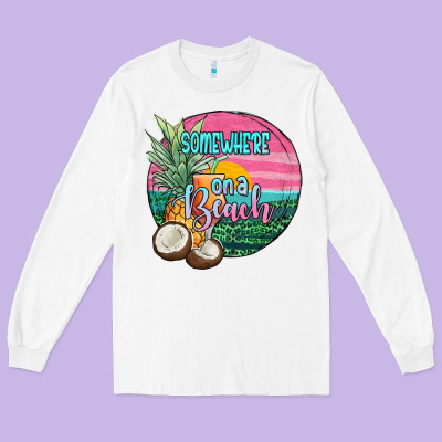 Somewhere On A Beach Long Sleeve Tee Designed By Jahusdesignshop