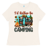 I'd Rather Be Camping Ladies Tee | Teevron