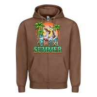 Chestnut Cowgirl summer Zipper Hoodie - NancyCooperArtShop