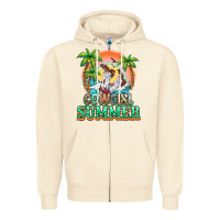 Sandshell Cowgirl summer Zipper Hoodie - NancyCooperArtShop