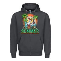 Smoke Cowgirl summer Zipper Hoodie - NancyCooperArtShop