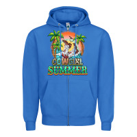 True Royal Cowgirl summer Zipper Hoodie - NancyCooperArtShop