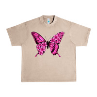 French Oak Floral pink butterfly Urban Heavy Tee - NancyCooperArtShop