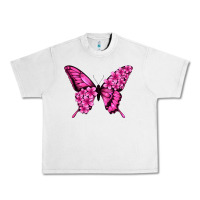 Lunar Rock Floral pink butterfly Urban Heavy Tee - NancyCooperArtShop